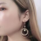 Star And Layered Hoop Drop Earring / Clip-on Drop Earring