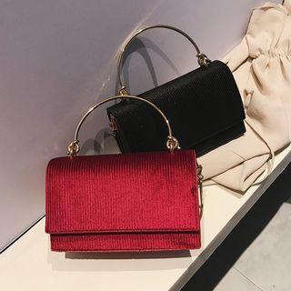 Flap Velvet Crossbody Bag