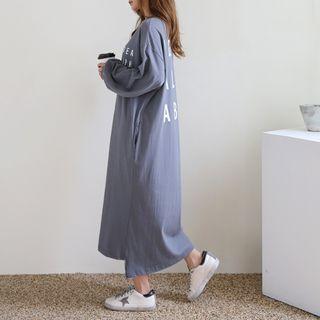 Letter-print T-shirt Dress