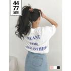 Couple Letter-printed Boxy T-shirt