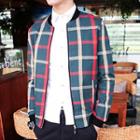 Plaid Baseball Jacket