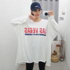 Plus Size Letter-printed Dip-back T-shirt