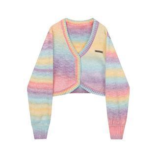 Tie Dye Cardigan Pink & Blue & Yellow - One Size