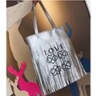 Fringe Trim Tote Bag