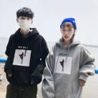 Couple Matching Cat Printed Hooded Pullover