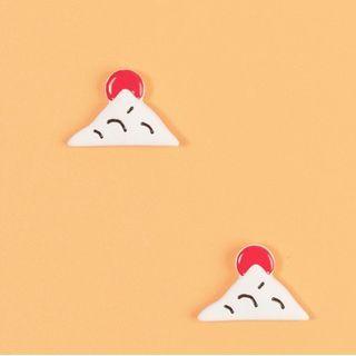 Mountain Stud Earring 1 Pair - 925silver Earring - One Size