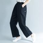 Straight-fit Pants Black - One Size