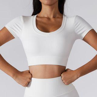 Short-sleeve Quick Dry Crop Top