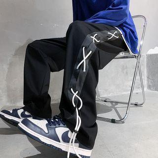 Drawstring Lace-up Sweatpants