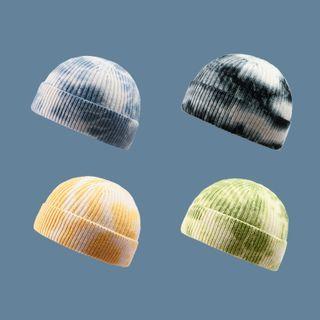 Tie-dye Knit Short Beanie