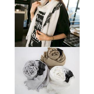 Lace-trim Tassel-detail Scarf