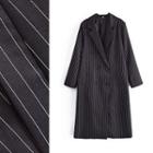 Double Breasted Pinstripe Trench Coat