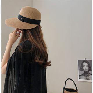 Contrast-trim Woven Hat