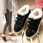 Furry Adhesive Strap Sneakers