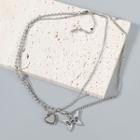 Butterfly Heart Pendant Layered Alloy Necklace 1 Pc - Silver - One Size