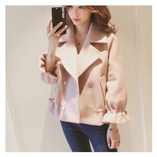 Side Lace-up Cropped Coat