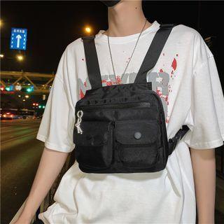 Plain Zip Chest Belt Bag