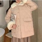 Furry Collar Quilted Toggle Jacket