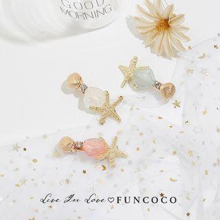 Starfish Gemstone Hair Clip