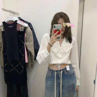Ruffle Crop Shirt