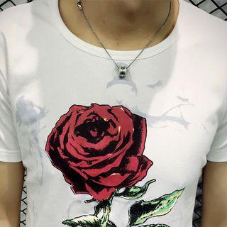 Rose Print Short Sleeve T-shirt
