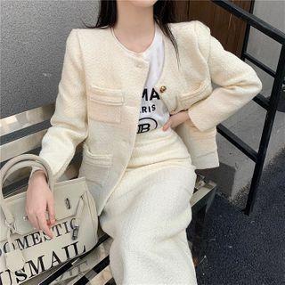 Single-breasted Jacket / Midi Pencil Skirt