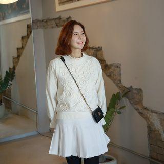 Flower Pointelle Knit Vest