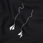 Triangle Sterling Silver Dangle Earring 1 Pair - Silver - One Size