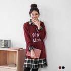 Lettering Embossed Sweatshirt