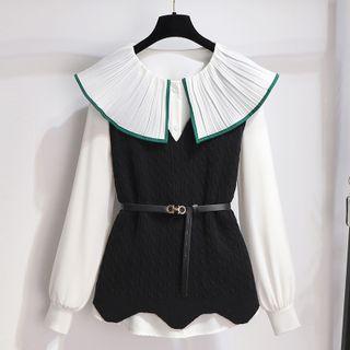 Collared Blouse / Sweater Vest