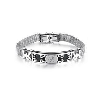 Fashion And Simple Twelve Constellation Libra 316l Stainless Steel Bracelet Silver - One Size