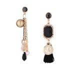 Jeweled Tasseled Drop Earrings