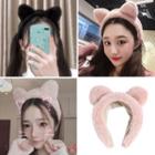 Cat Ear Chenille Face Wash Headband / Set
