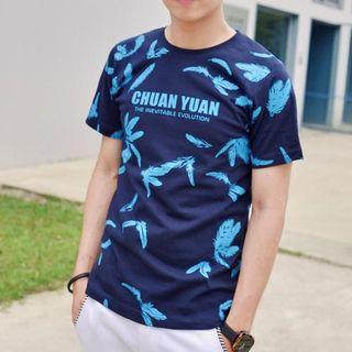 Feather Printed Short-sleeve T-shirt