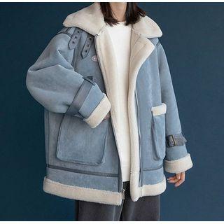Long-sleeve Fleece Lined Biker Jacket