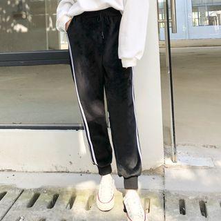 Striped Velvet Sweatpants