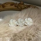 Flower Resin Hair Clip 2474a# - White - One Size