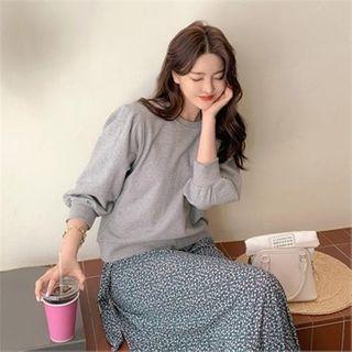 3/4-sleeve Cotton Sweatshirt