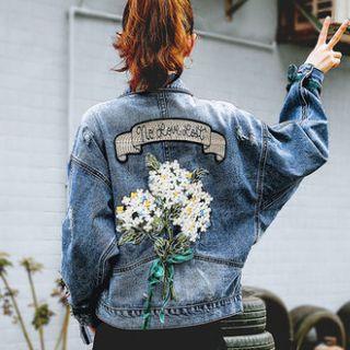 Flower Denim Jacket