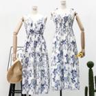 Floral-print Top / Sleeveless V-neck Dress / Tube Dress