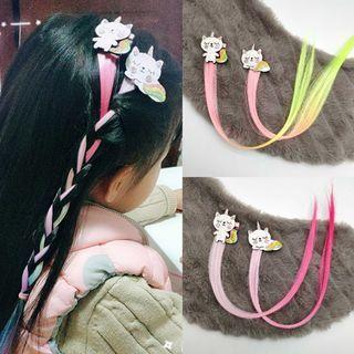 Cartoon Unicorn Cat Color Hair Extension