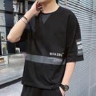 Set: Elbow-sleeve Two Tone T-shirt + Harem Pants