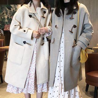 Double-pocket Toggle Woolen Long Coat