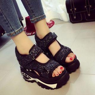 Glitter Platform Sandals