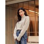 Plus Size Turtle-neck Fleece Top