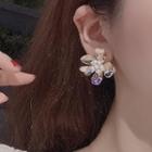 Flower Stud Earring 1 Pair - Gold - One Size