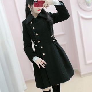 Collared Single-breasted Padded Coat