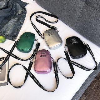 Lettering Zip Crossbody Pouch