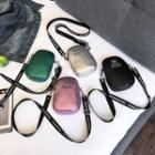 Lettering Zip Crossbody Pouch