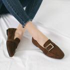 Buckled Suedette Loafers